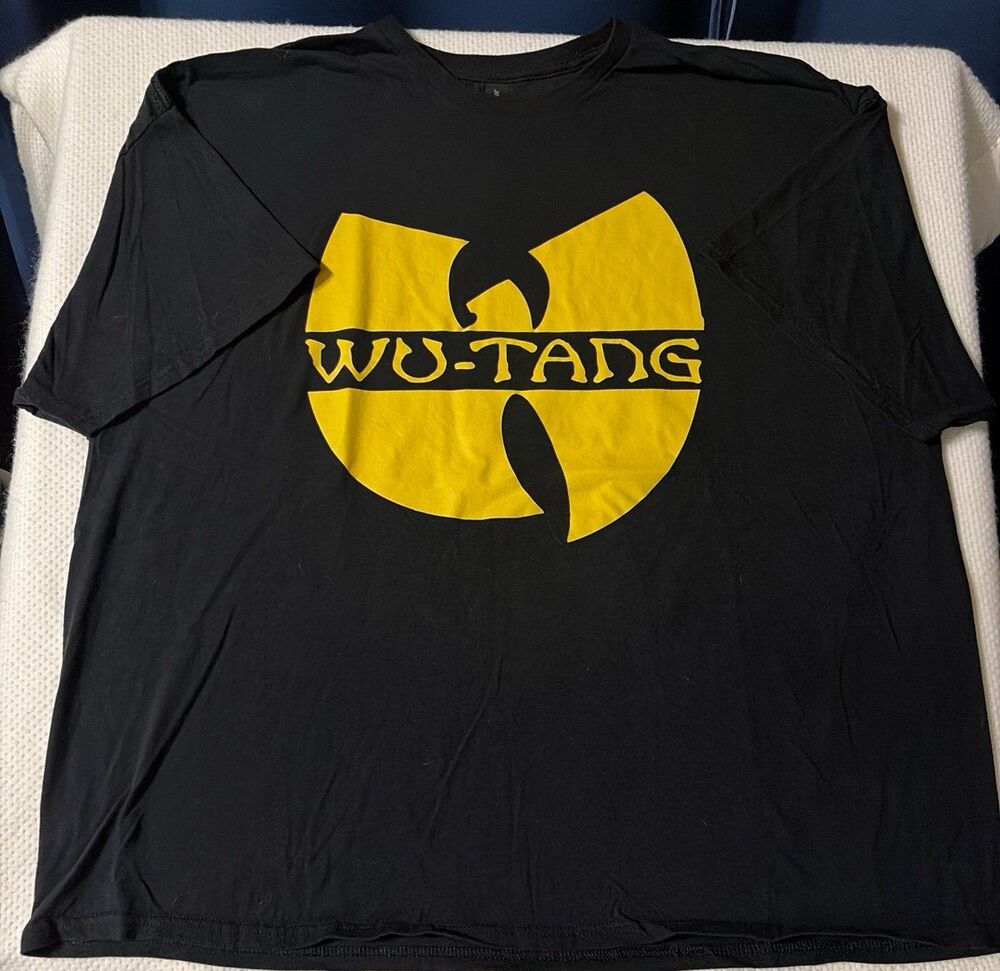Wu-Tang Clan Classic Yellow Logo Black Graphic T-Shirt 4xl